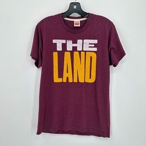 Homage The Land Cleveland T-shirt Mens M‎ Red Yellow Hometown Cavs Ohio Lebron